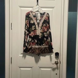 Olive Floral Dress